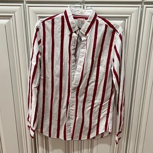 J. Crew Striped Oxford Button Down